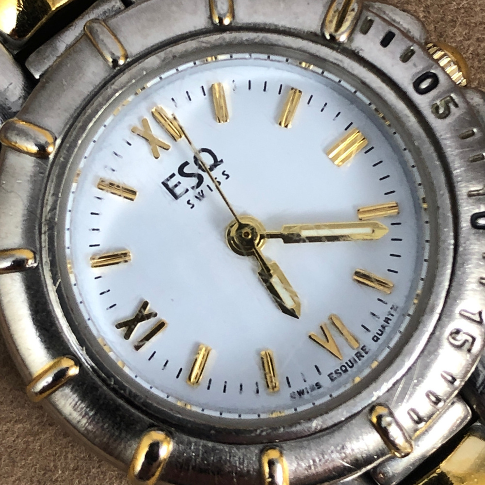 ESQ Movado Vintage 2 Tone Swiss Quartz Watch